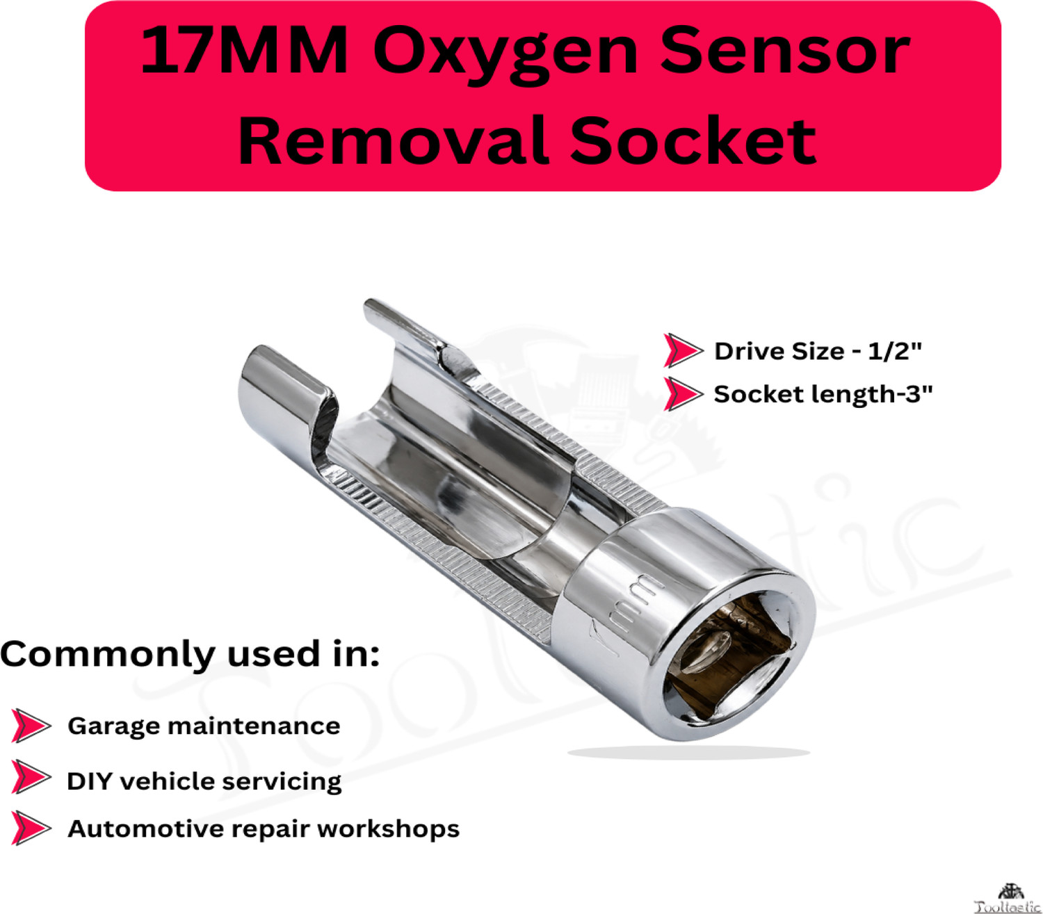 Tooltastic SR_1V 17MM Oxygen Sensor Socket - Image 1