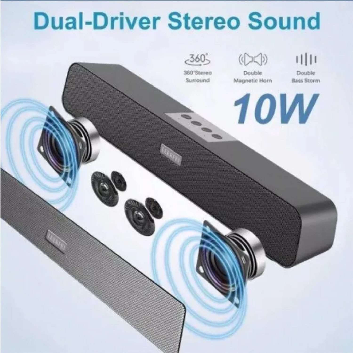 Image of TRONICA 1501 55 W Bluetooth Home Audio Speaker (Black, 2.1 Channel)