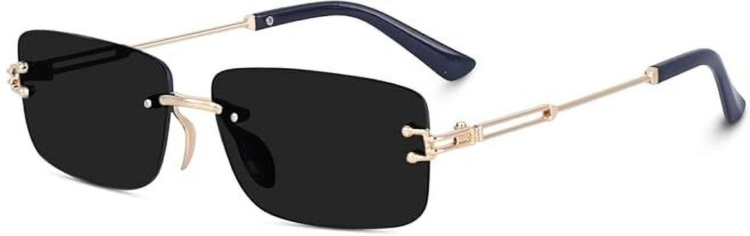 Image of Shade House UV Protection Rectangular Sunglasses (54) (For Men, Blue)