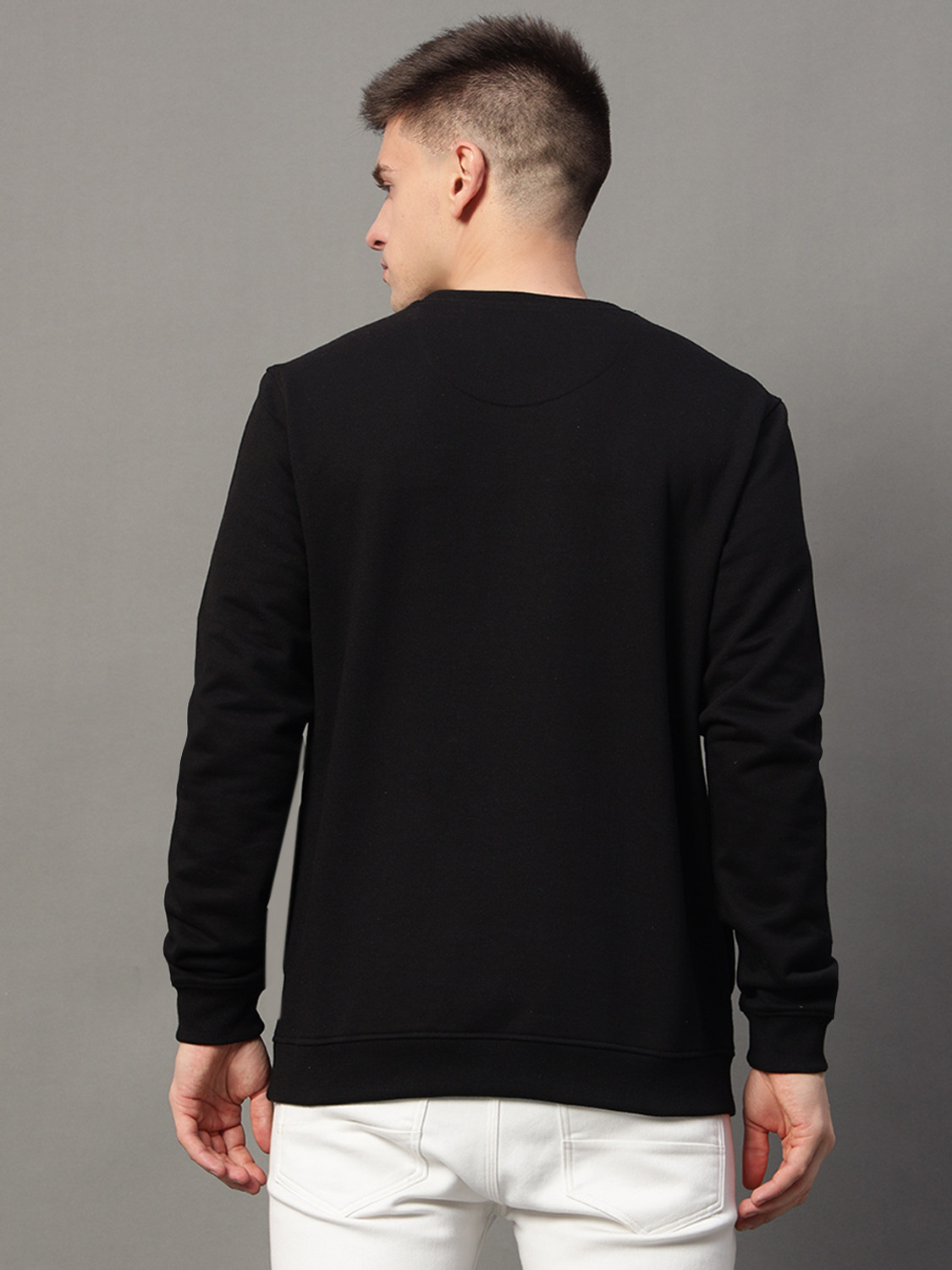 Image of GETGOLF Men Full Sleeve Solid Sweatshirt