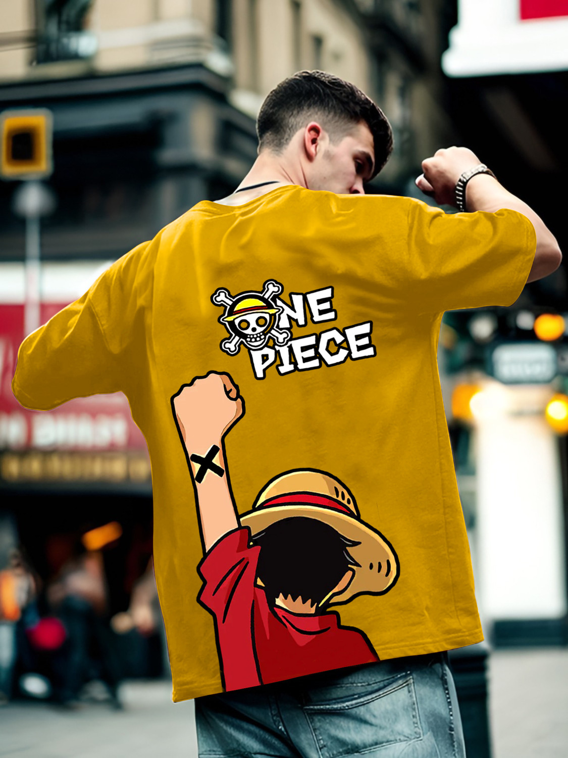 Image of Kook N Keech Looney Tunes Men Printed Round Neck Pure Cotton Brown T-Shirt