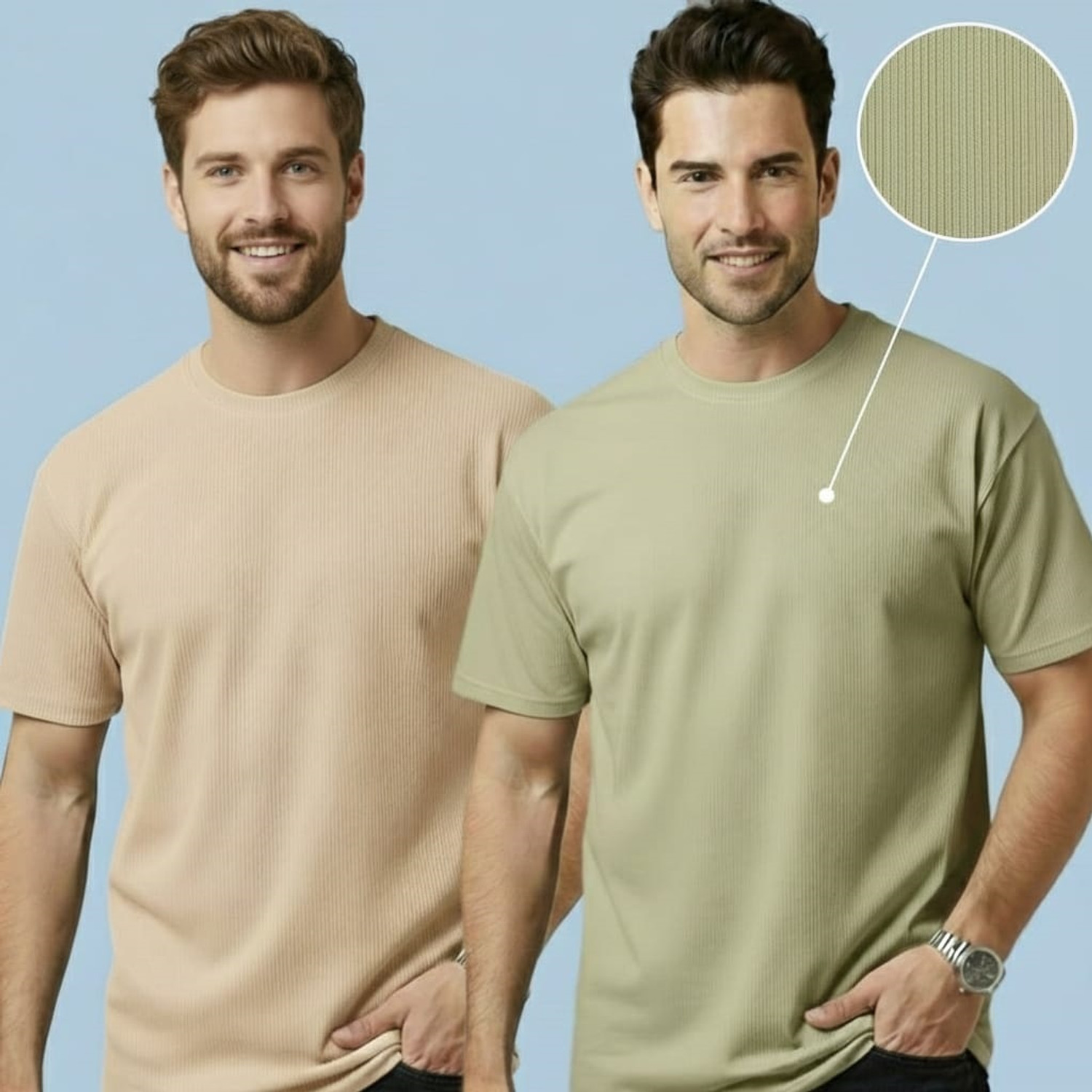 Image of InBy Men Solid Round Neck Cotton Blend Black T-Shirt