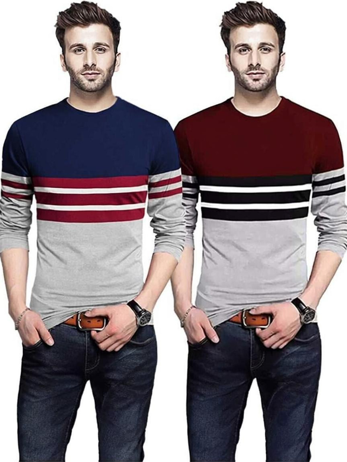 Image of BLIVE Men Printed Hooded Neck Cotton Blend Black, Yellow T-Shirt