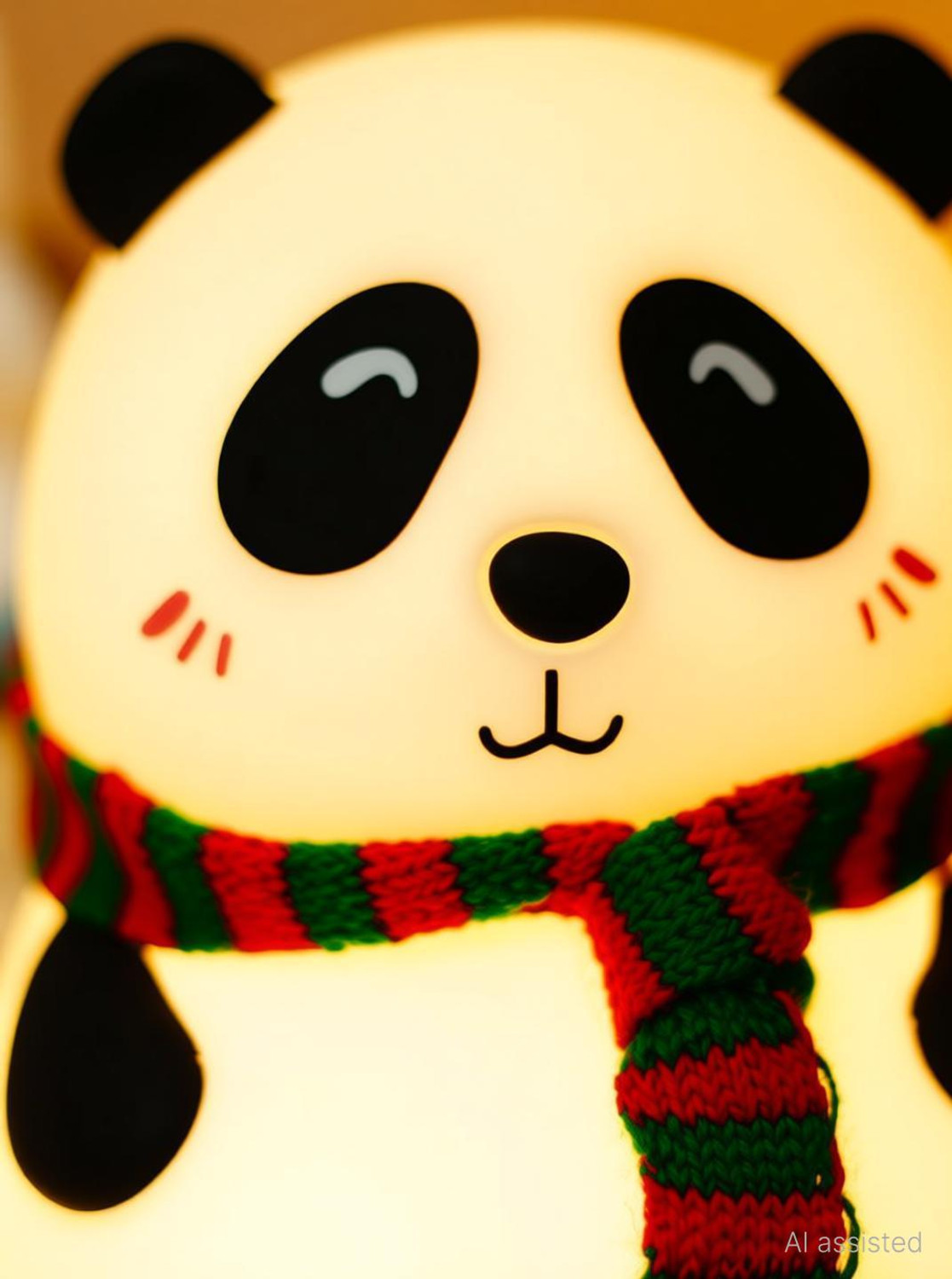Image of HASRU Cute Panda Night Light for Kids Silicone Night Color Changing Lamp to Decor Room Night Lamp (14 cm, Multicolor)