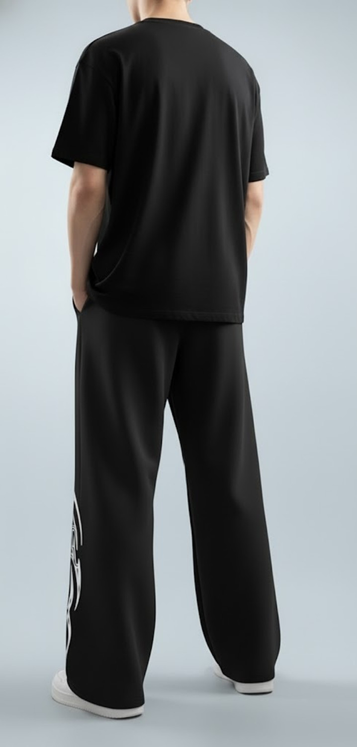 Image of Laitinen Men Printed Black Track Pants