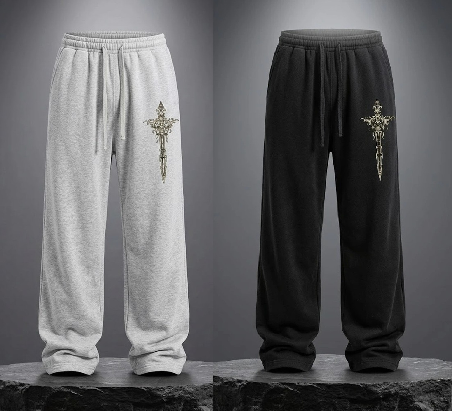 Image of Rathai Men Striped Dark Blue Track Pants