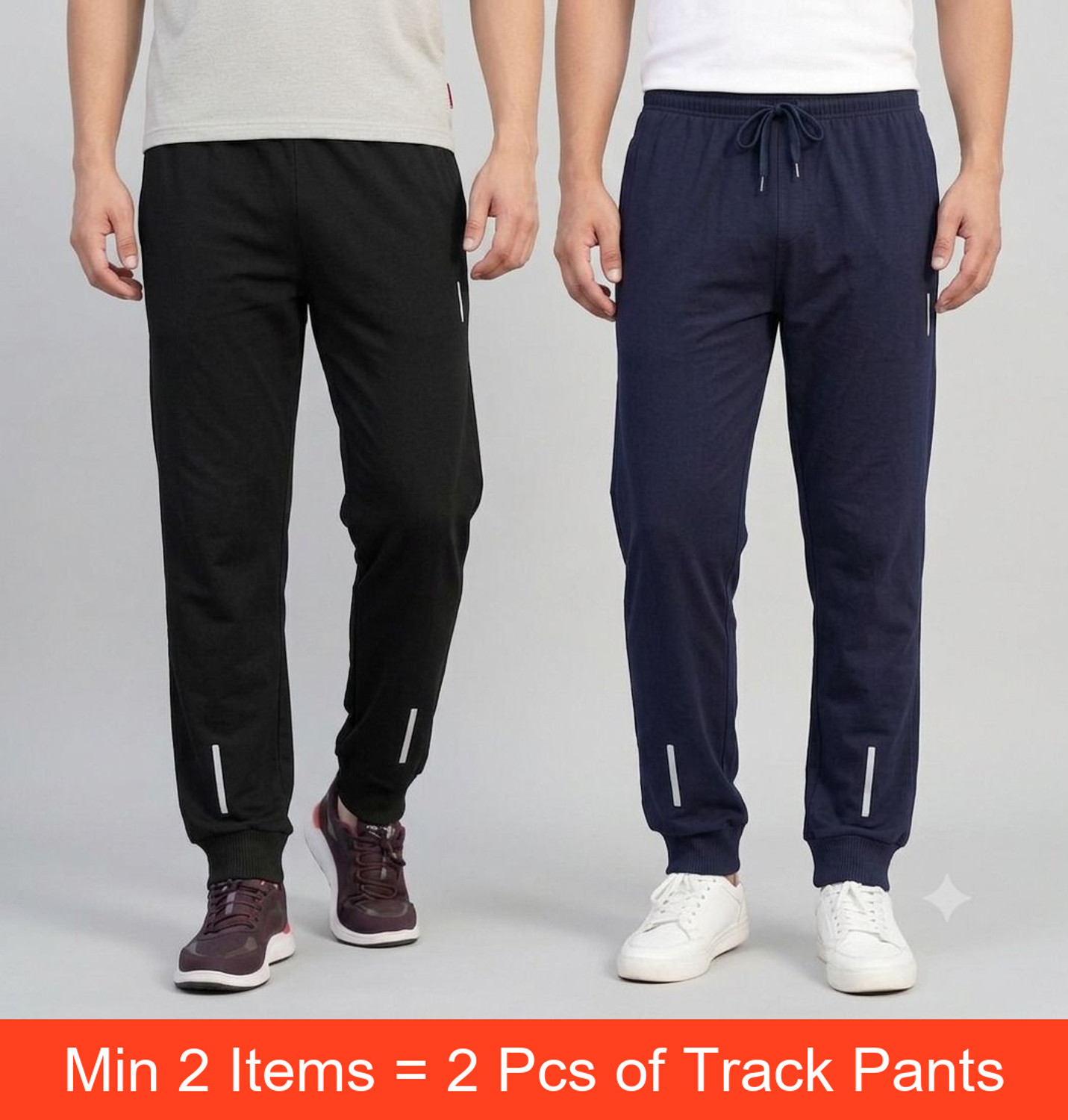 Plorviz Solid Men Black, Dark Blue Track Pants Price in India - Buy Plorviz Solid...