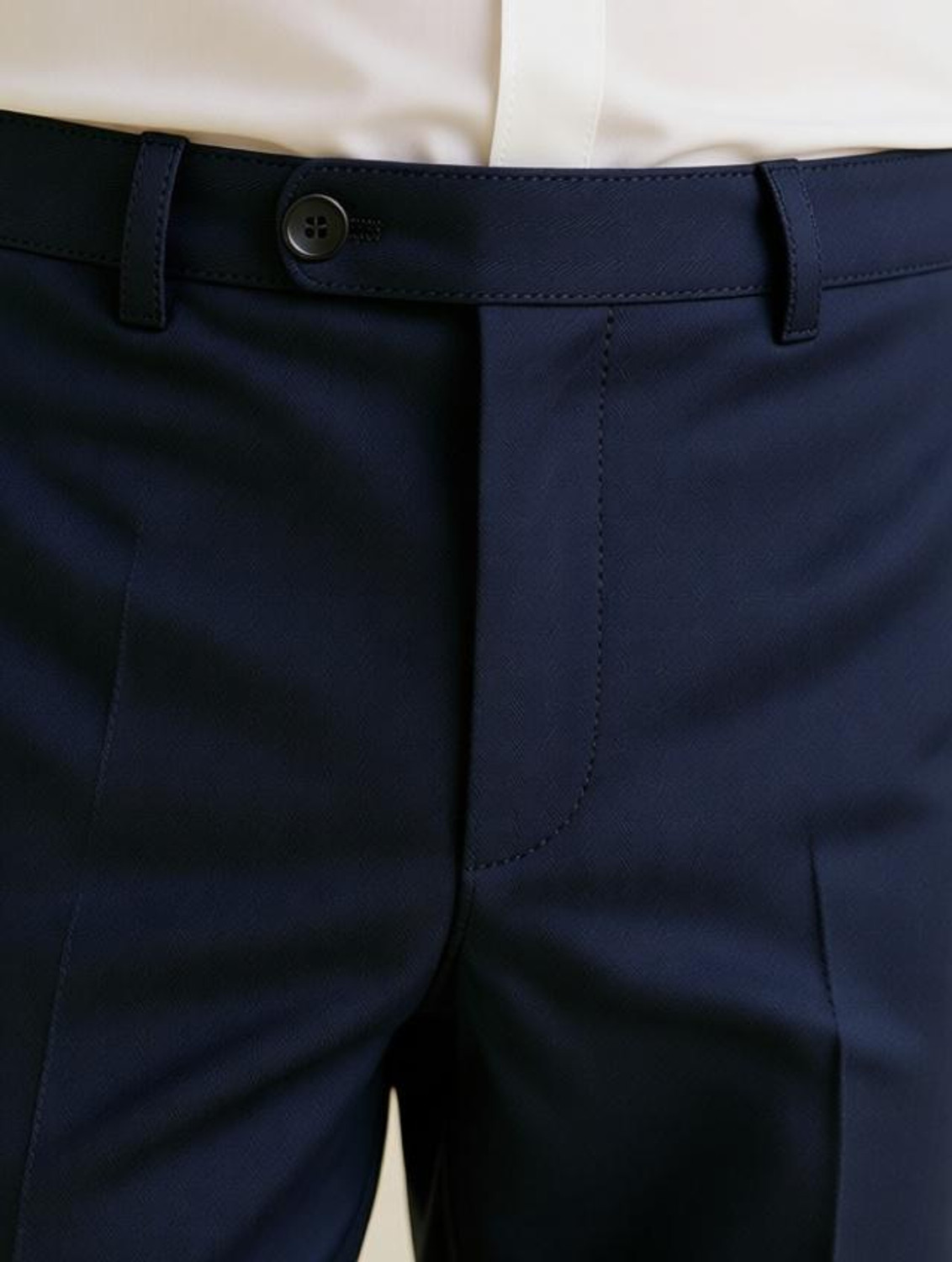 Image of AENT Regular Fit Men Dark Blue Trousers