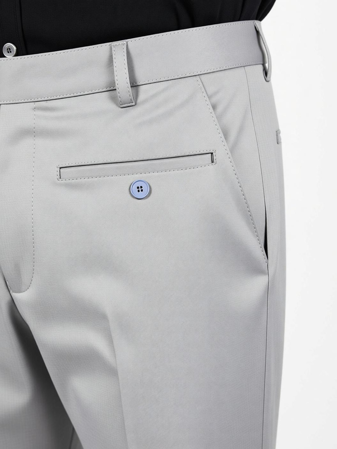 Image of AENT Regular Fit Men Grey Trousers