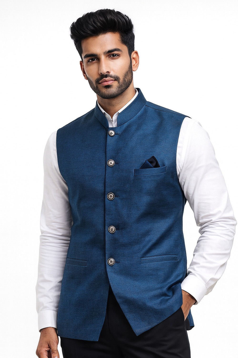 Image of ZYXA Self Design Men Waistcoat