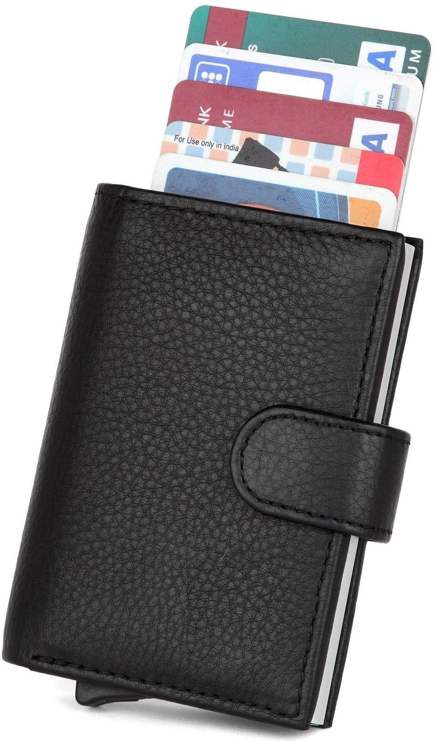 Image of KILLER Men Casual, Formal Black Artificial Leather RFID Card Holder (11 Card Slots)