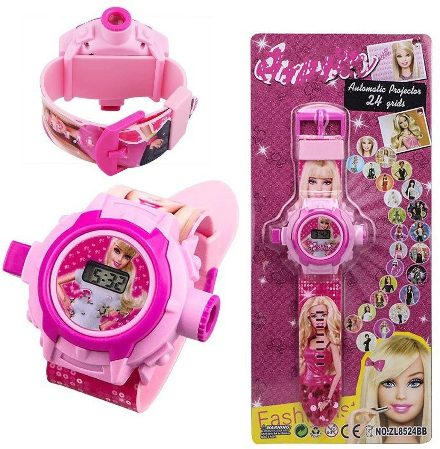 Image of MAAN INTERNATIONAL Kids Butterfly Fantasy Cartoon LED Light Purple Silicone Strap Analog Watch - For Boys & Girls BF-PURPLE