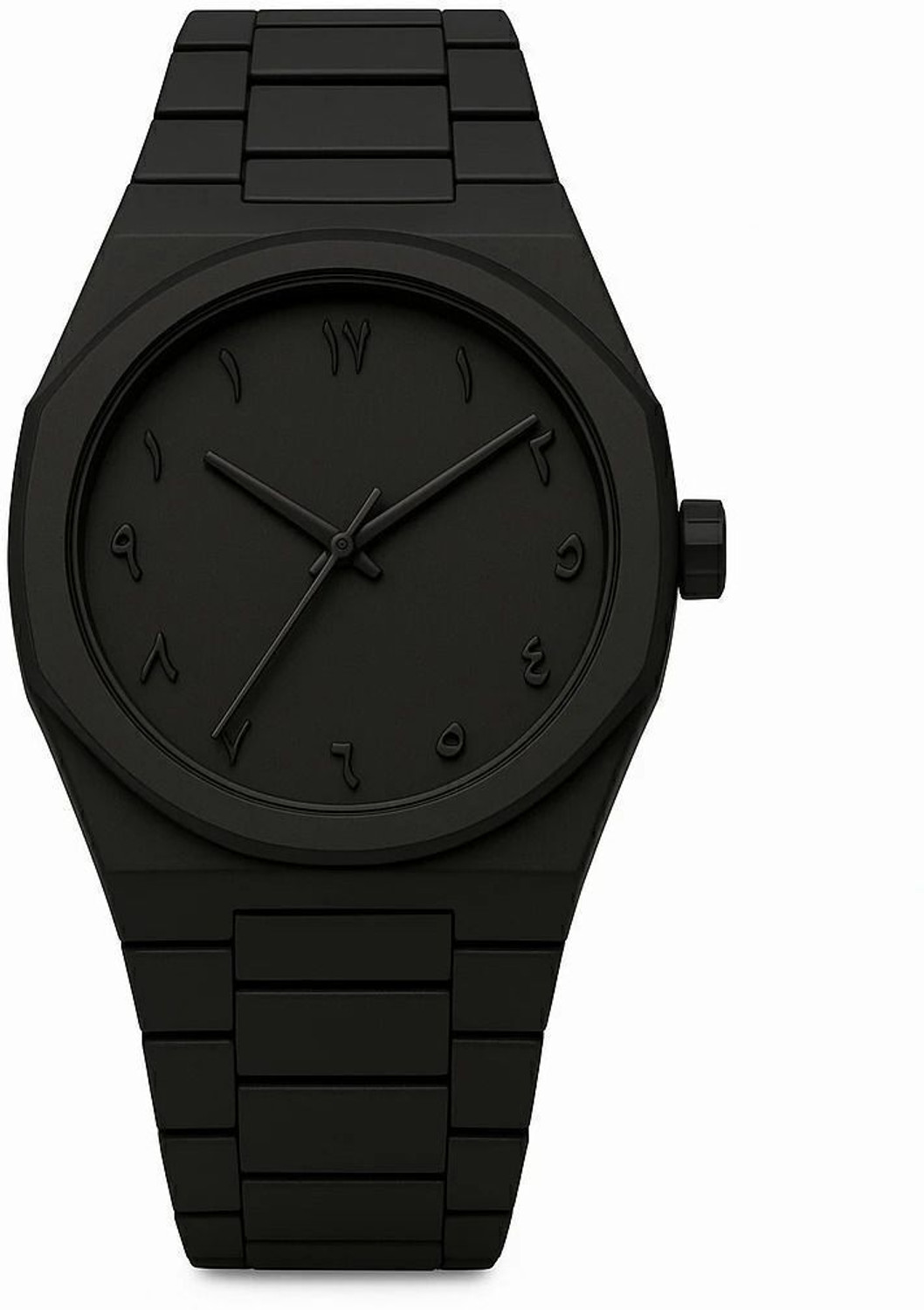 TimePiece Black Arabic Dial Watch - Image 1