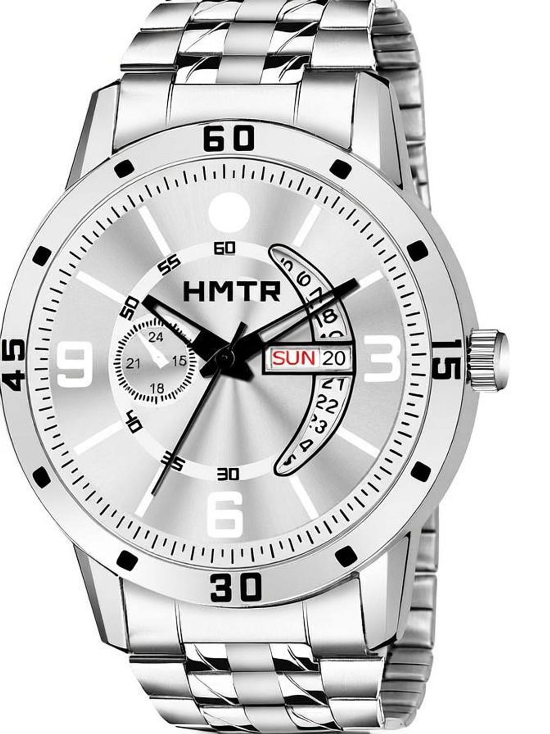 HMTr HMTr-7088-SILVER DAY AND DATE WORKING Analog Watch – For Boys