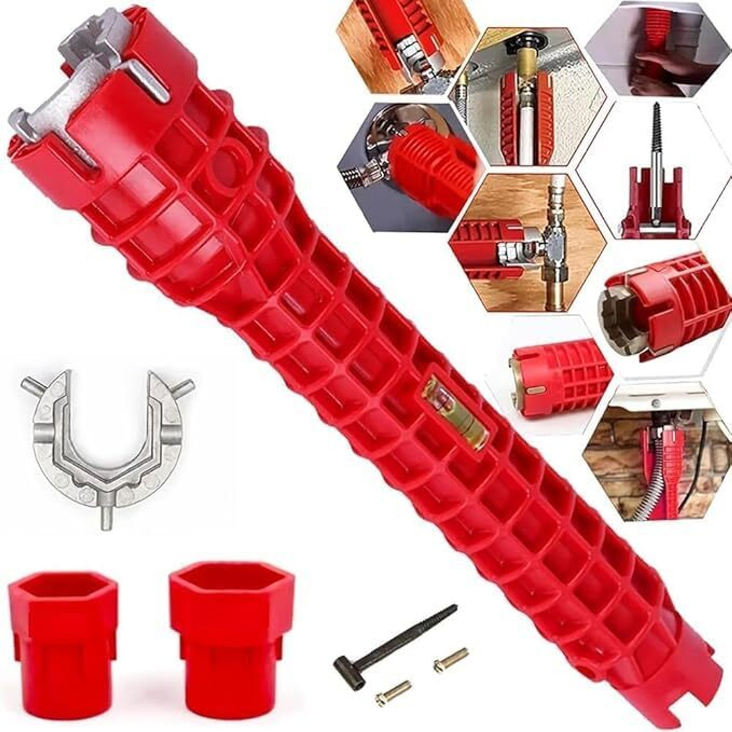 Image of BALRAMA Set Of 3 Plumbing Tools(10 inch Water Pumplier, 10 inch PipeWrench, 8 inch AdjustableWrench) || Heavy Duty Hand Tool Kit || Single Sided Pipe Wrench (Pack of 1)