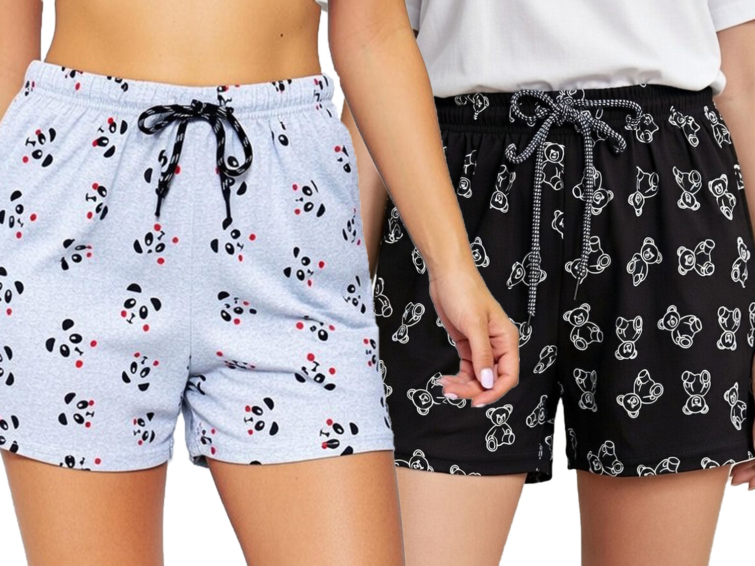 Image of KLART Pack of 2 Checkered Women Pink Regular Shorts