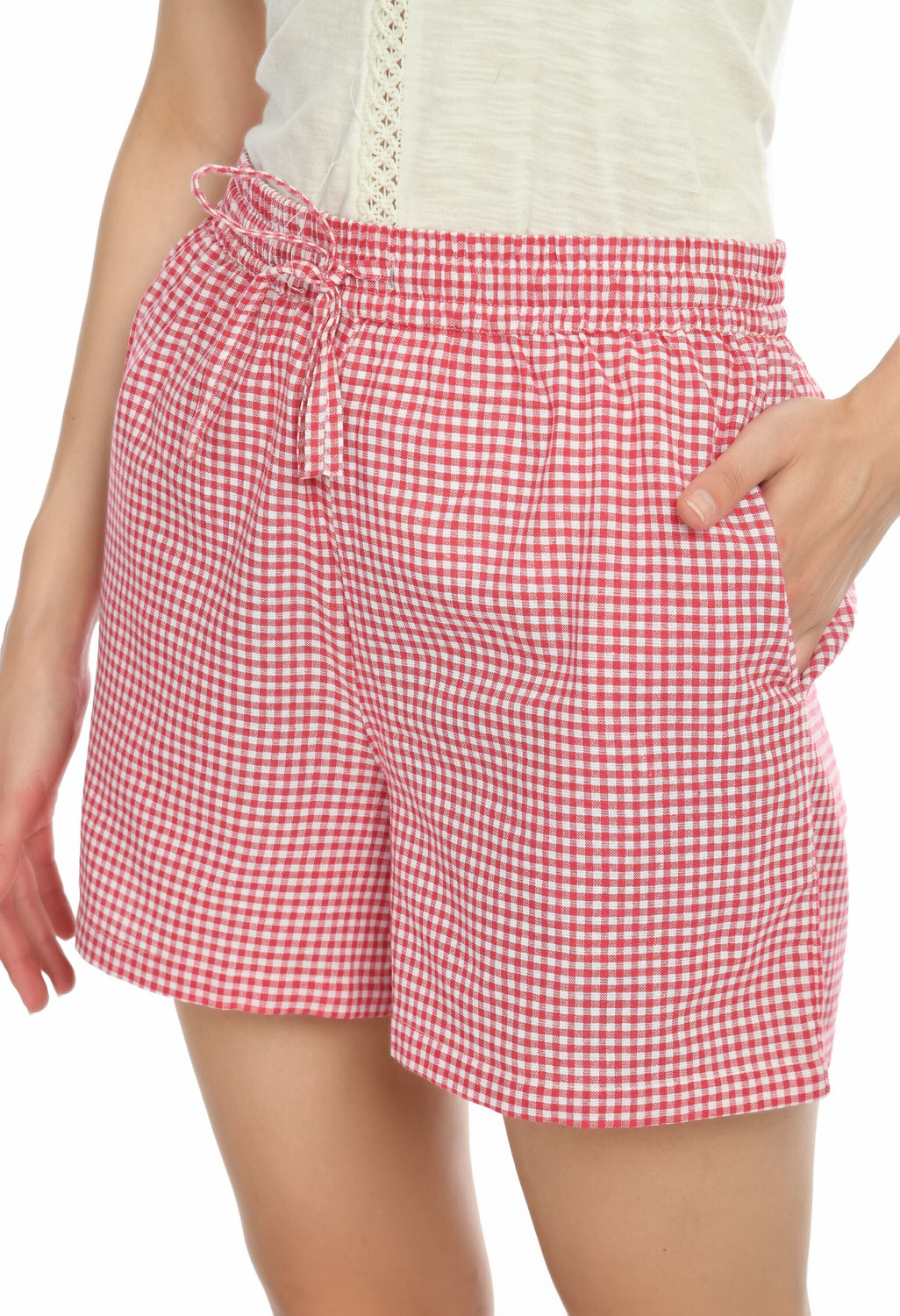 Image of KLART Pack of 2 Checkered Women Pink Regular Shorts