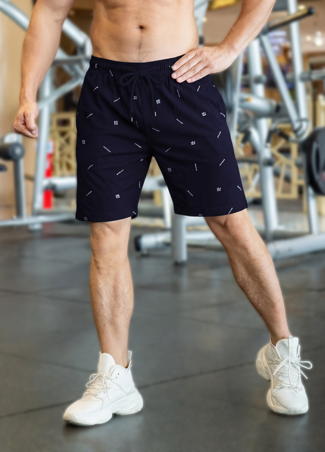 Image of TL Creation Pack of 2 Solid, Checkered Men Black, Dark Blue Casual Shorts
