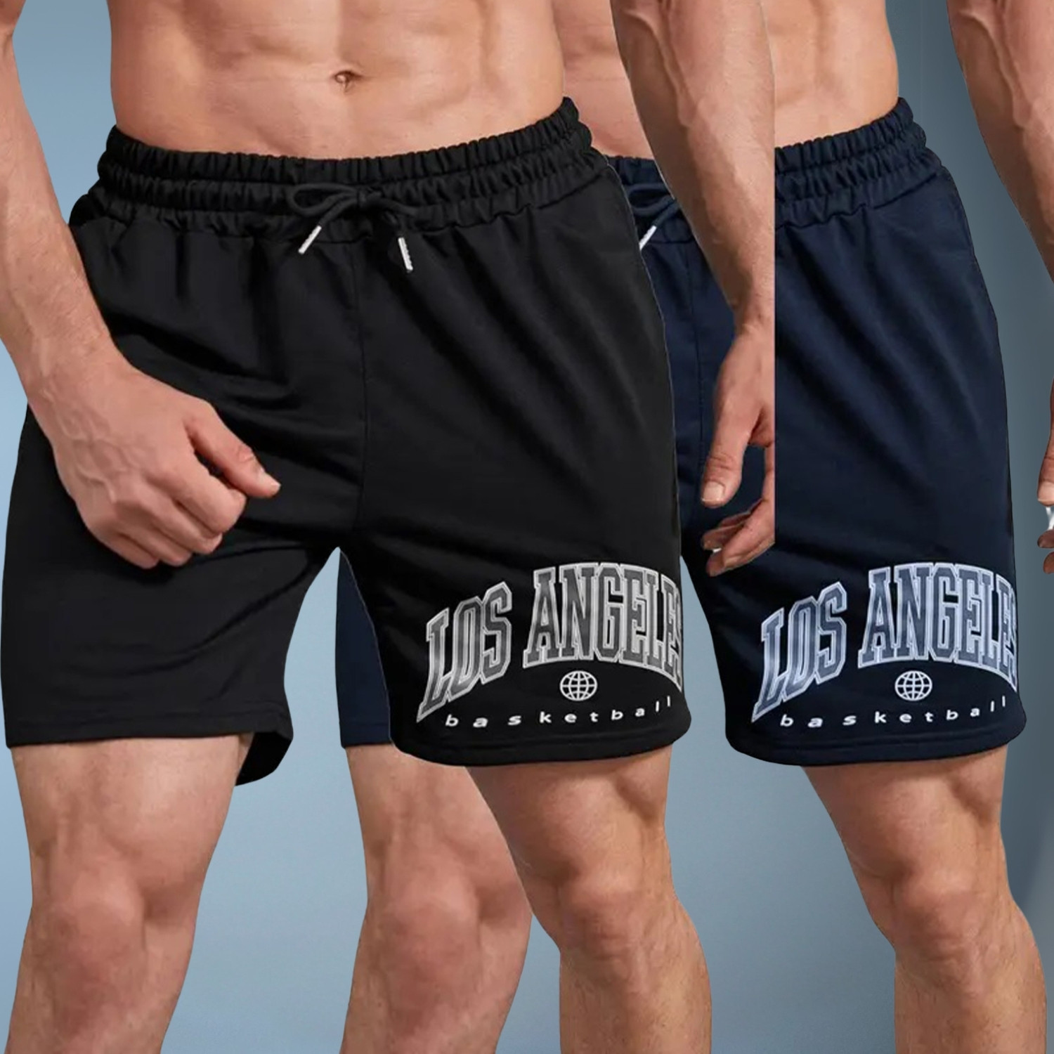 Image of Jump Cuts Pack of 2 Printed Men Multicolor Basic Shorts