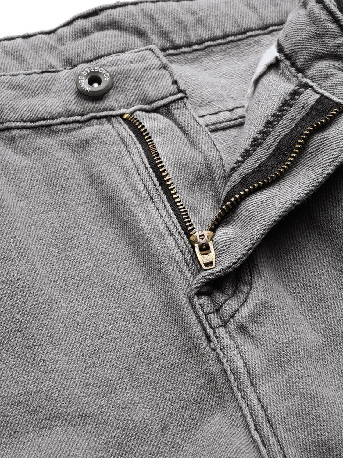 Image of Roadster Solid Women Denim Grey Denim Shorts