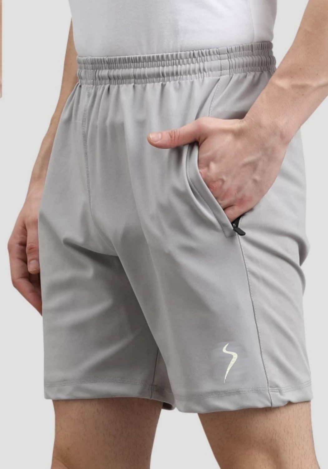 Image of Flicfol Solid Men Dark Grey Sports Shorts