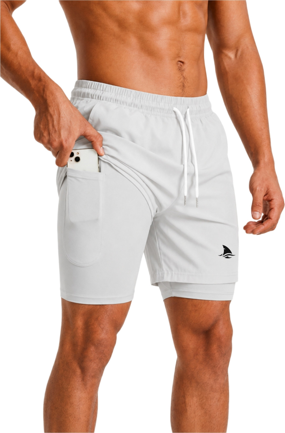 BOLDSHARK Men White Compression Shorts - Image 6