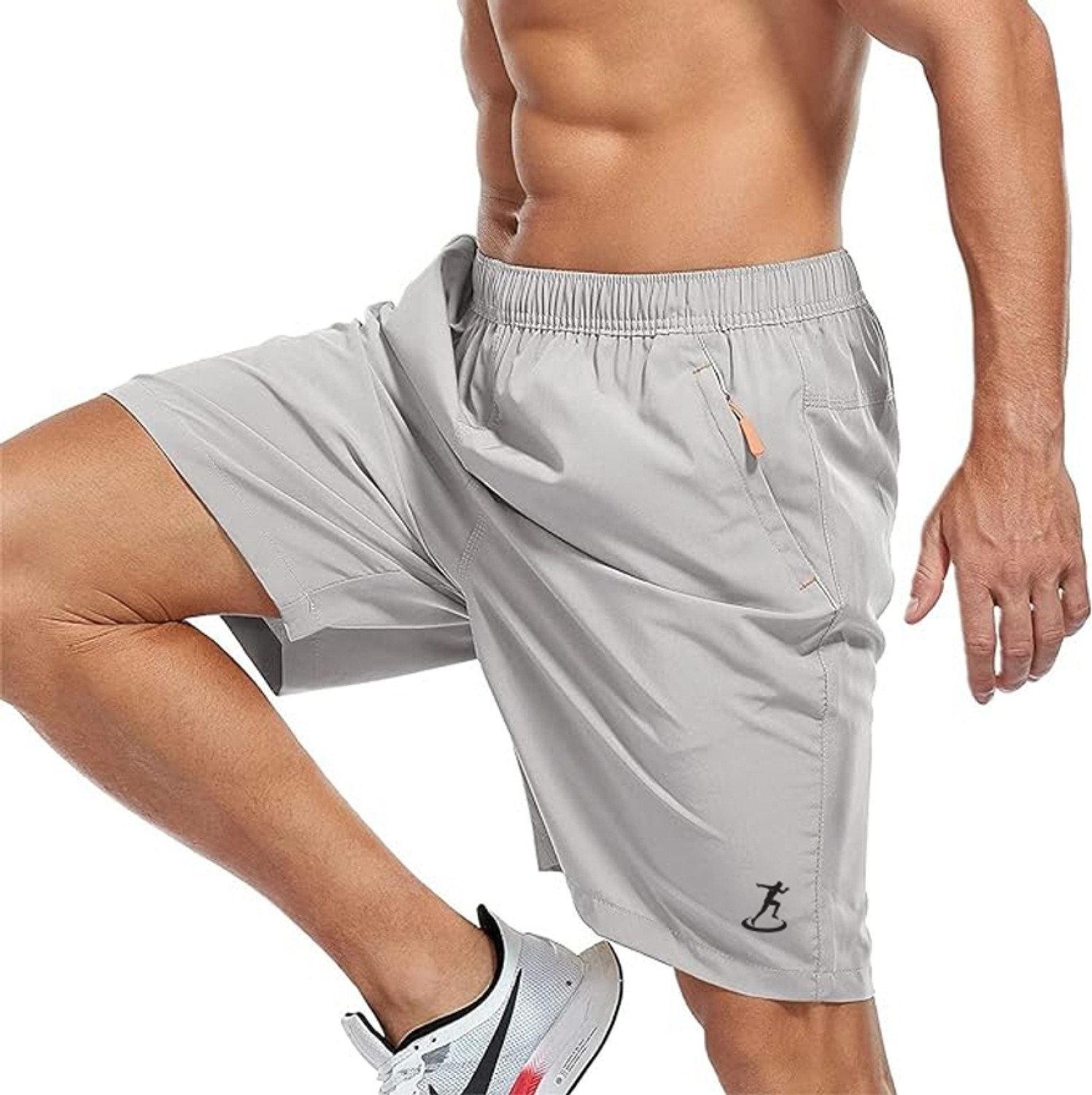 Image of TENRUN Solid Men Grey Regular Shorts