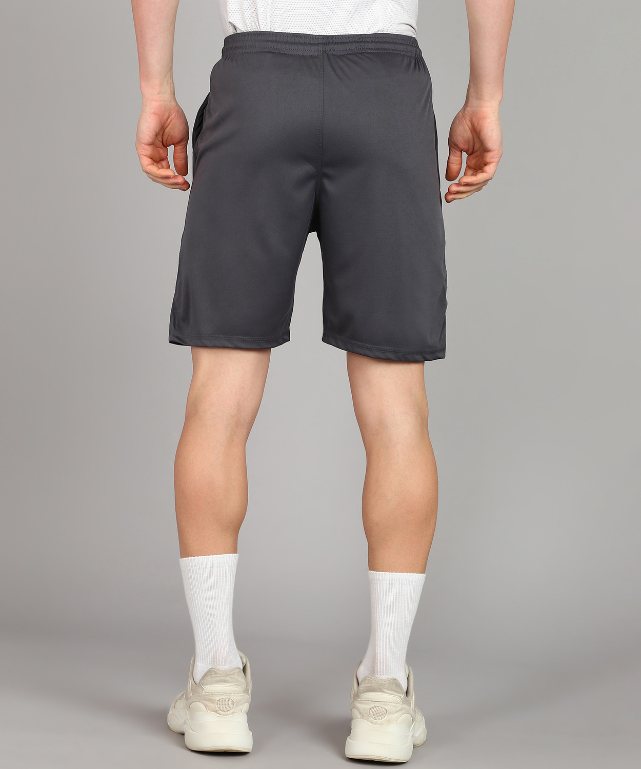 Image of AARKY CLOTHING Solid Men Dark Grey Sports Shorts