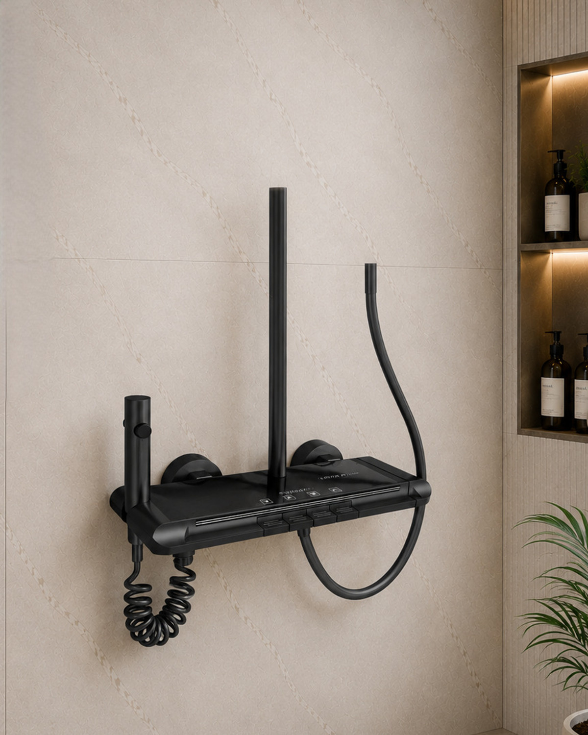 Image of LUPPRA Rainfall Shower System with Hand Shower Rain Shower System Pulse mode, Jet stream, Rainfall spray (Stainless Steel)