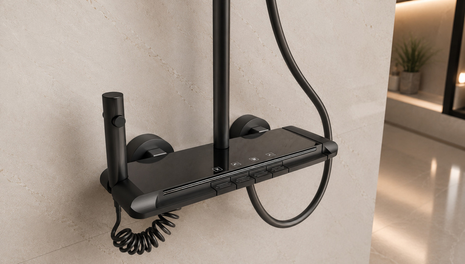 Image of LUPPRA Rainfall Shower System with Hand Shower Rain Shower System Pulse mode, Jet stream, Rainfall spray (Stainless Steel)