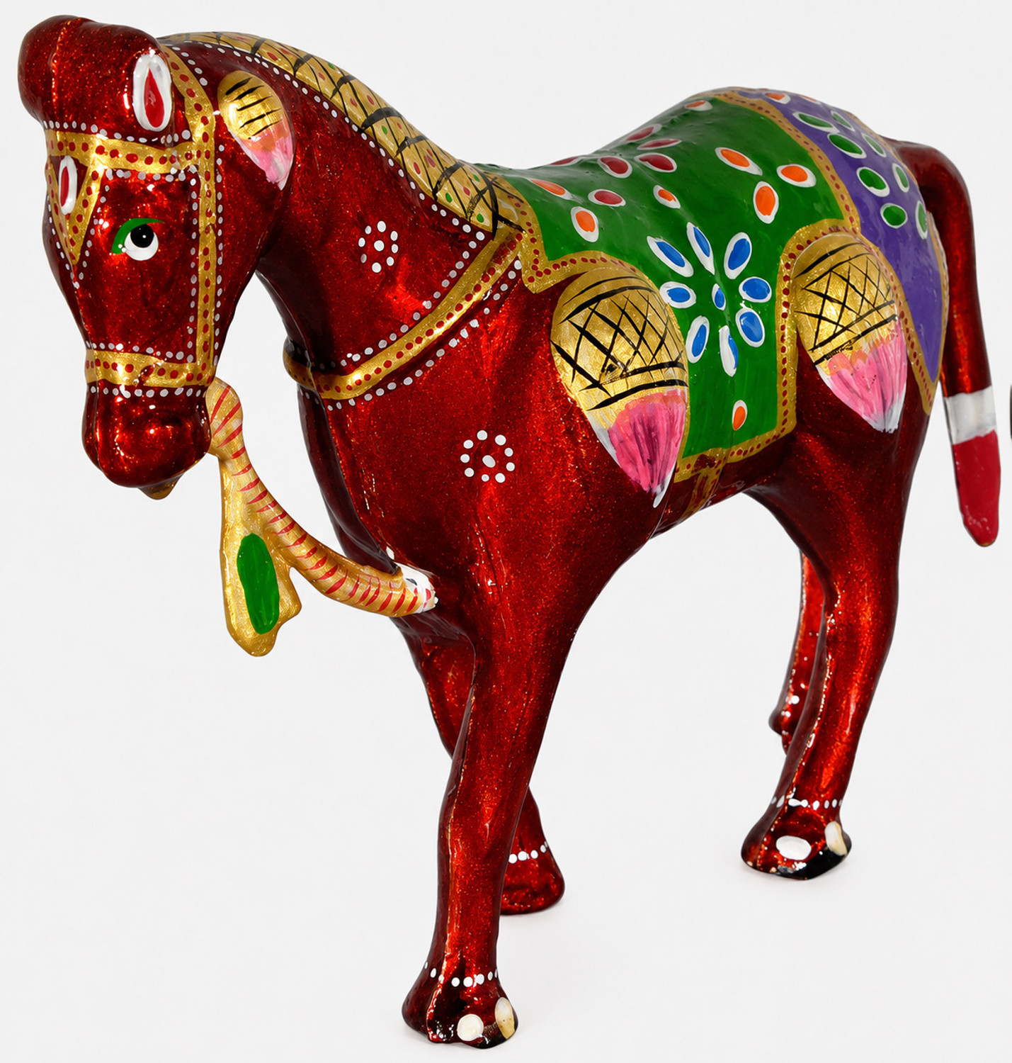 Image of LoveKush LKH-003 Decorative Showpiece - 30 cm (Leather, Wood, Brown)