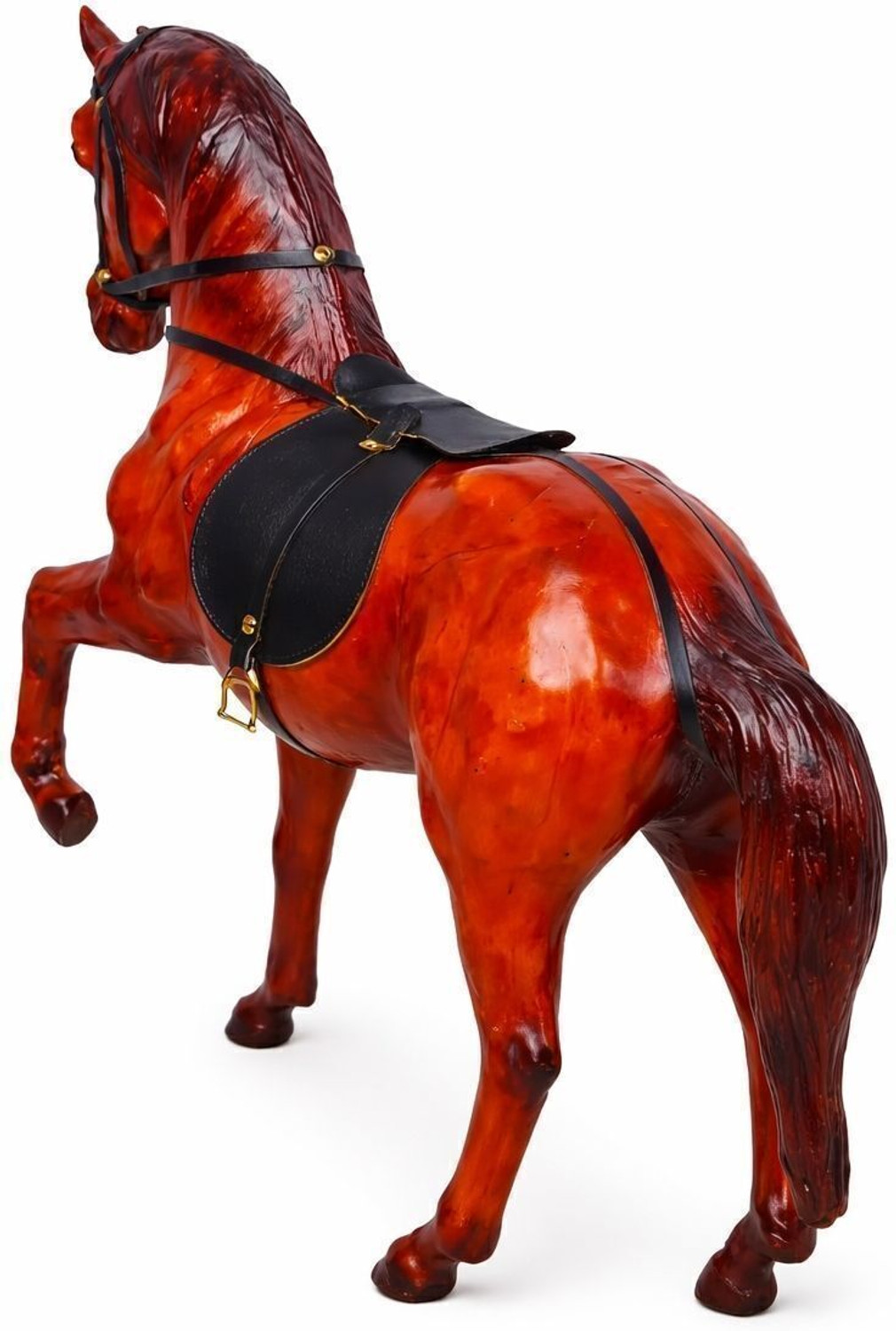 Image of LoveKush LKH-003 Decorative Showpiece - 30 cm (Leather, Wood, Brown)