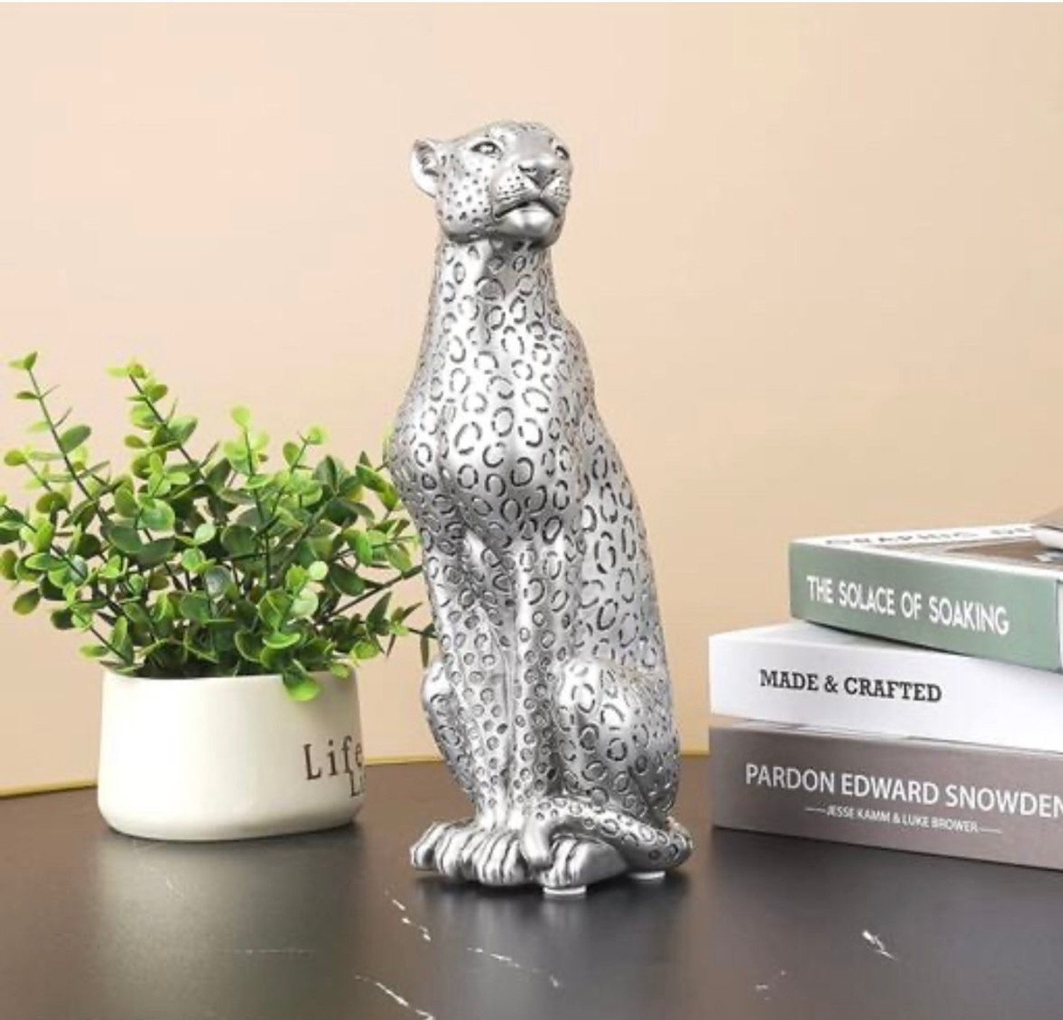 Image of gelsonlab Decorative Showpiece - 28 cm (Plastic, Silver)