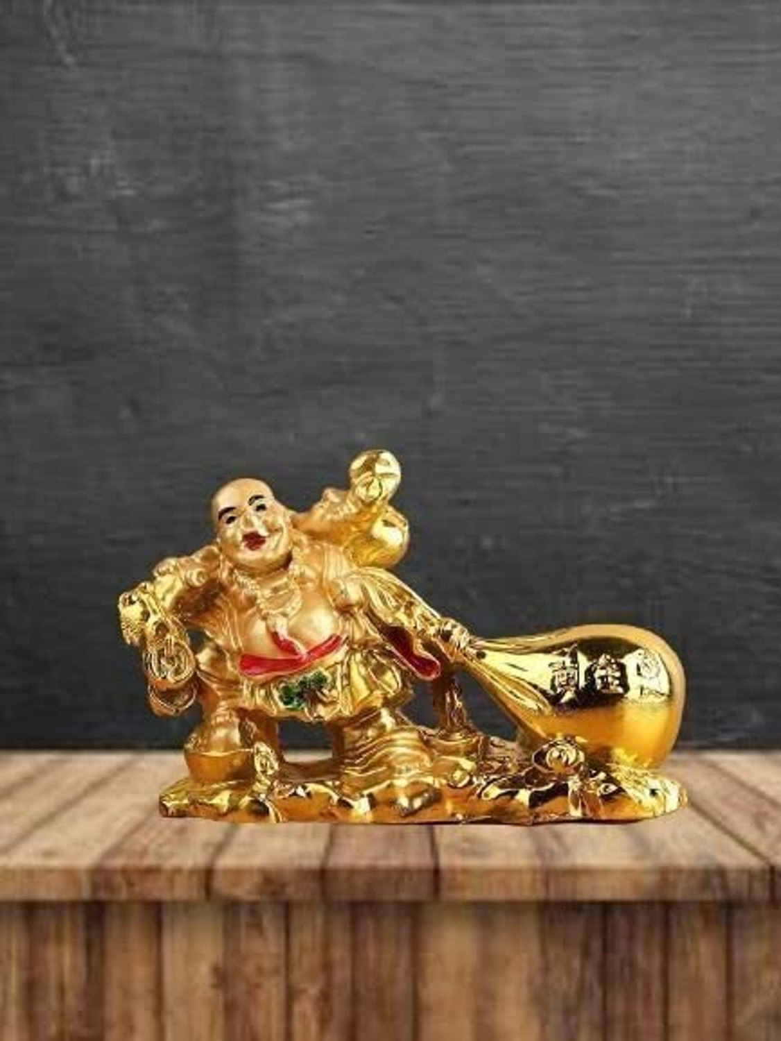 Image of Manthan Decorative Showpiece - 5 cm (Polyresin, Gold)