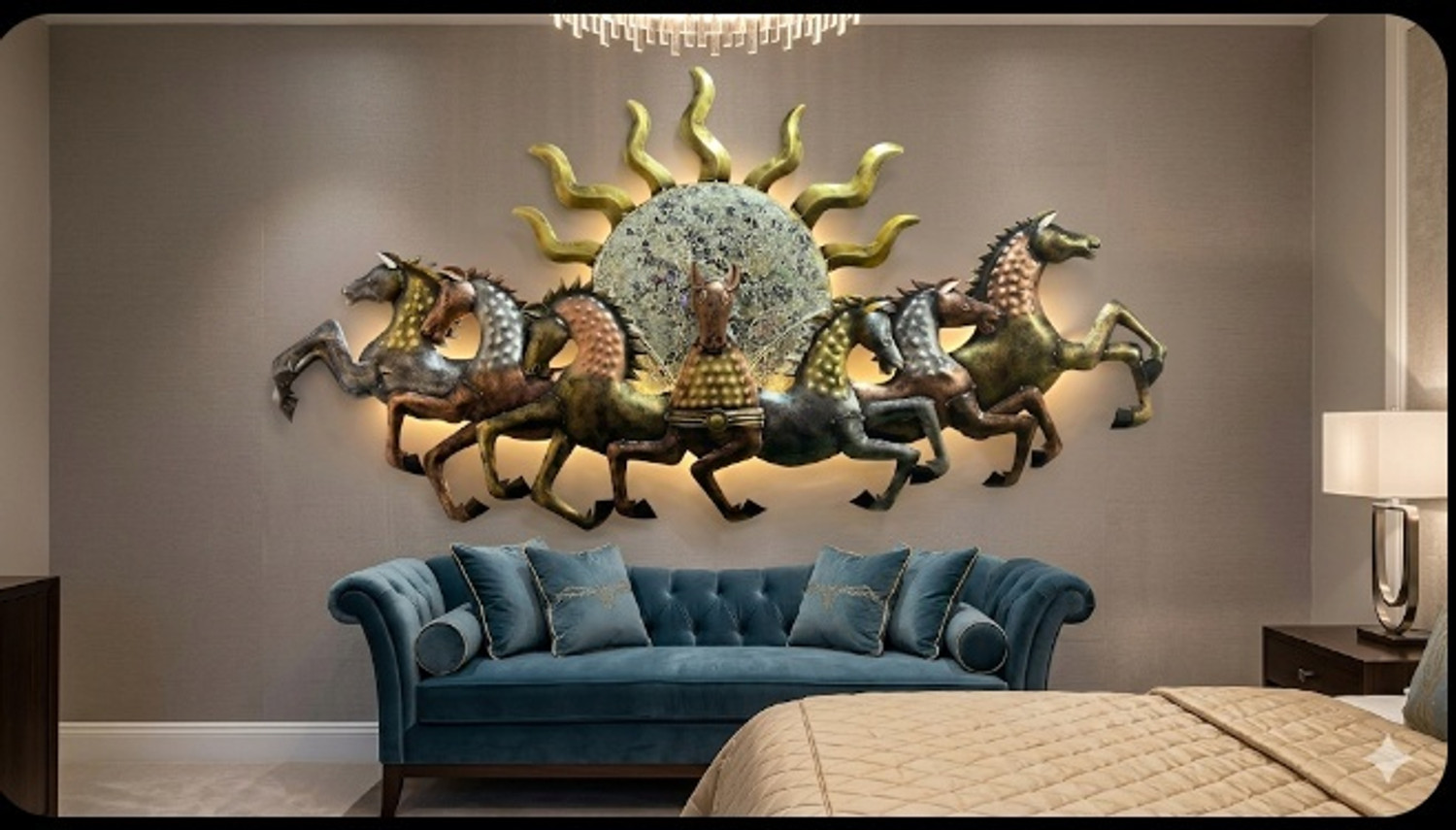 Gk crafts 7 Running Sun Horse 36x3x16 Inch - Image 1