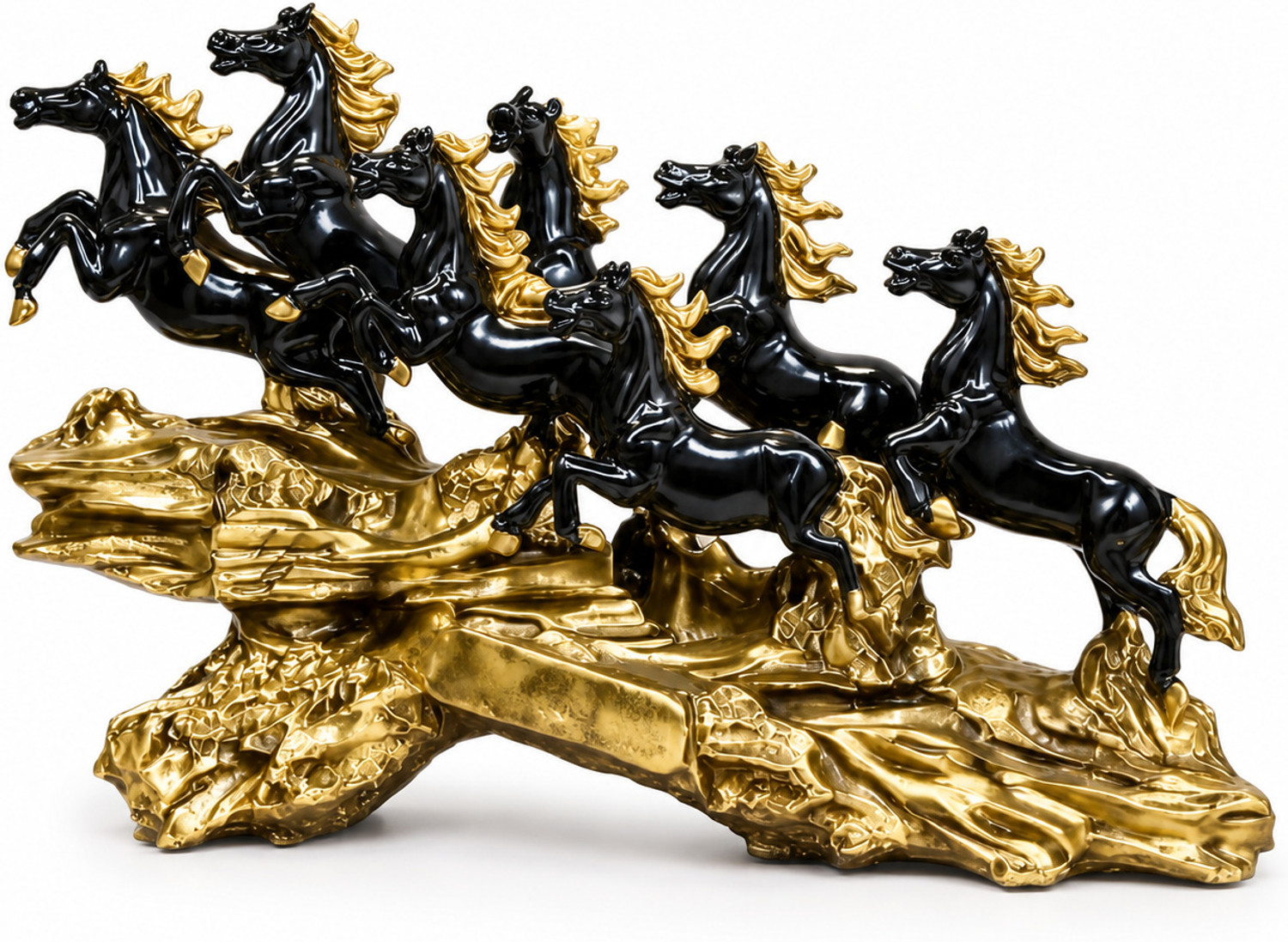Image of Stockwing Buddha statue 001 Decorative Showpiece - 30 cm (Fabric, Black, Gold, Maroon)
