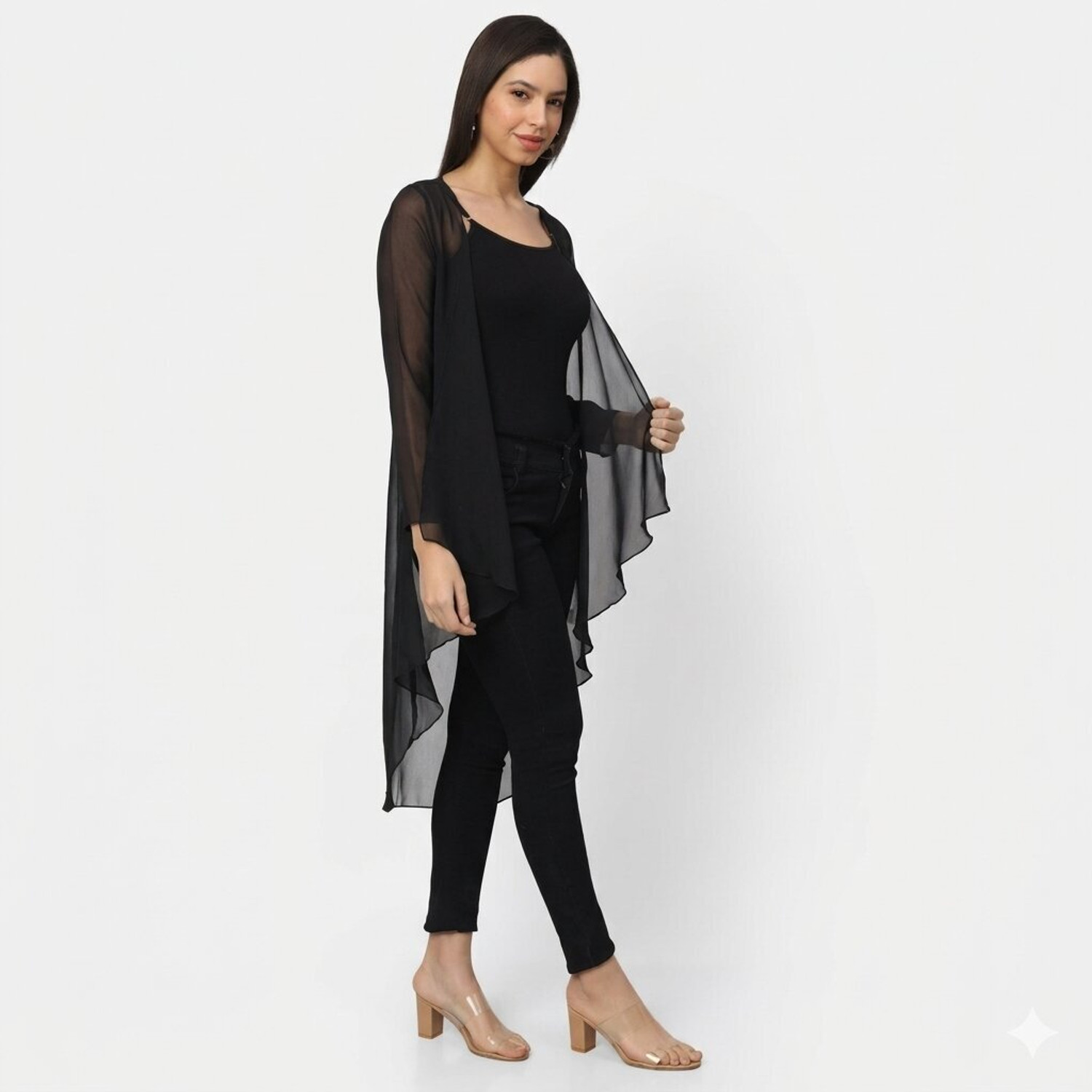 Image of SHIRAK Women Full Sleeve Red Shrug