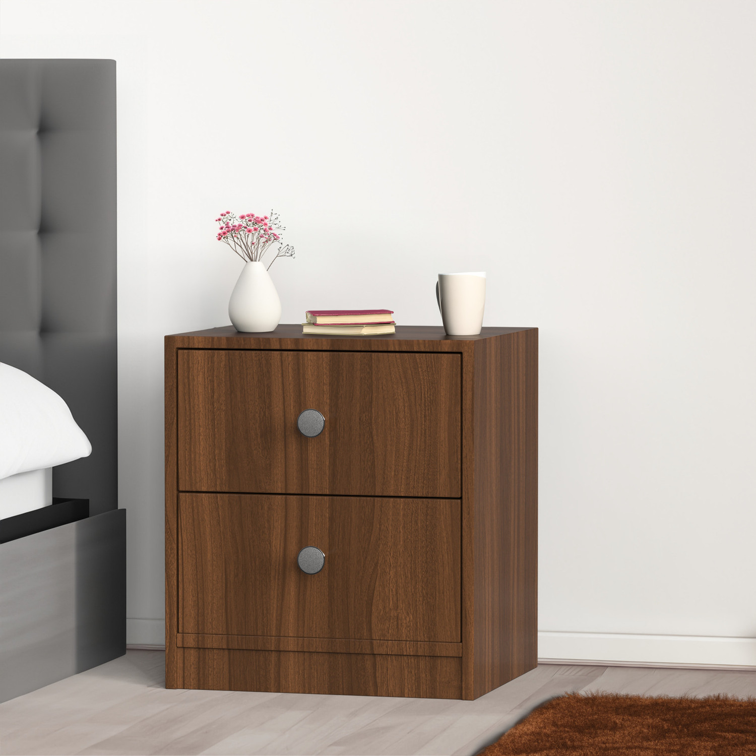 Image of Studio Kook Sez Sofamate Left Engineered Wood Side Table (Finish Color - Sleeperwood, Pre-assembled)