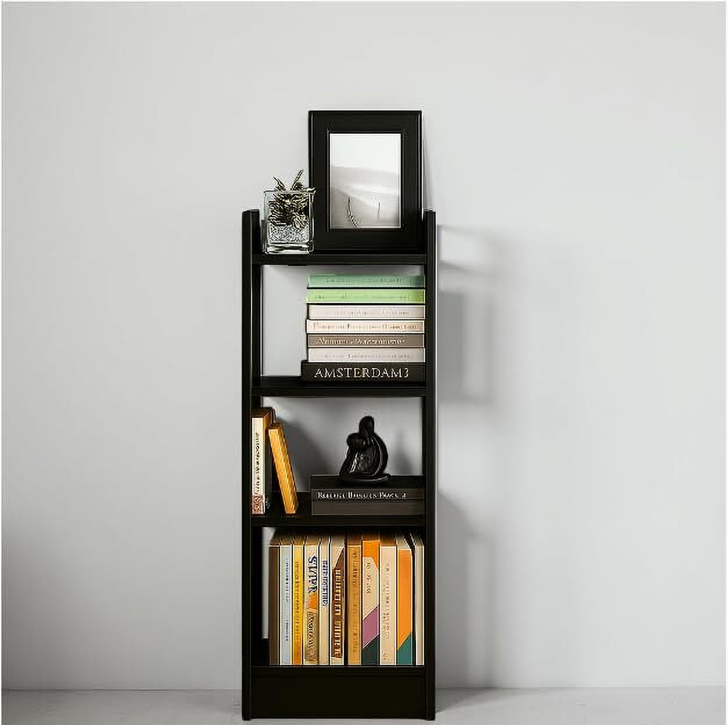 Image of Flipkart Perfect Homes Studio Wall Panel Print Plastic Metal 15 Shelf Book Organizer Metal Open Book Shelf (Finish Color - Brown Finish, DIY(Do-It-Yourself))