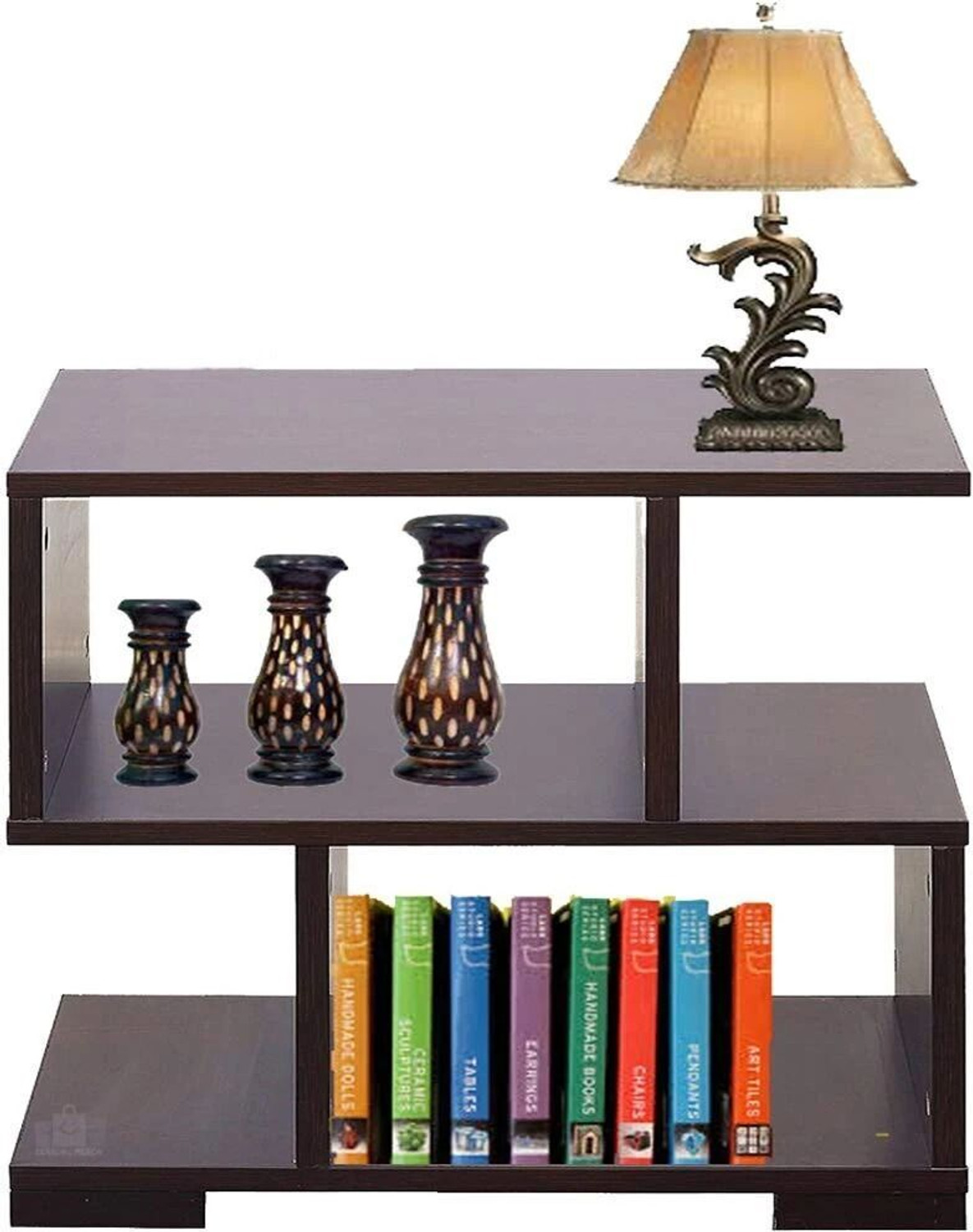 Image of SerchforMerch Engineered Wood Bedside Table (Finish Color - Black & Yellow Deco Paint Finishing, DIY(Do-It-Yourself))