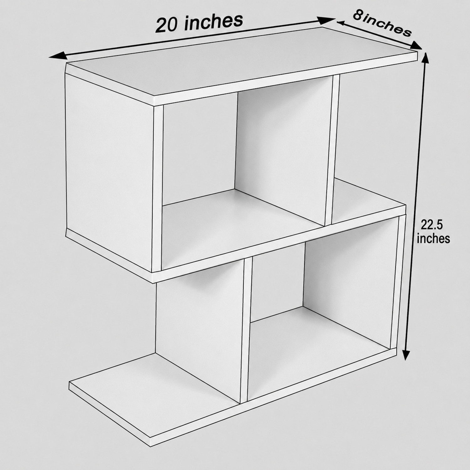 Image of Shivi Aanaya Enterprises Side Table for Bedroom & Living room in Engineered Wood Bedside Table (Finish Color - Black & White, DIY(Do-It-Yourself))