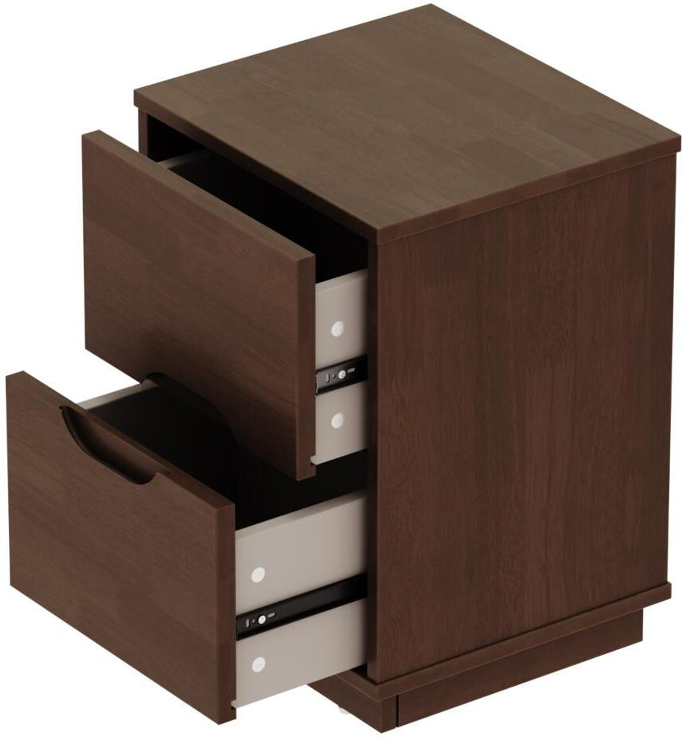 Image of Wakefit Solid Wood Bedside Table (Finish Color - Irish Walnut, Pre-assembled)
