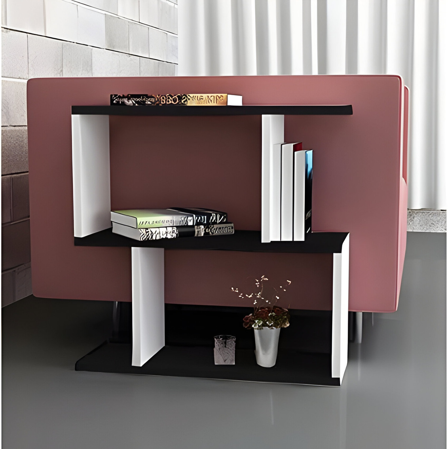 Image of Shivi Aanaya Enterprises Side Table for Bedroom & Living room in Engineered Wood Bedside Table (Finish Color - Black & White, DIY(Do-It-Yourself))