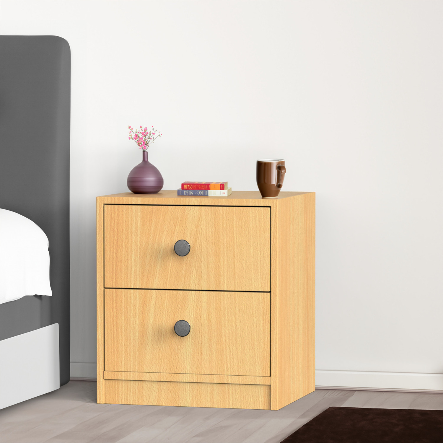 Image of Studio Kook Sez Sofamate Left Engineered Wood Side Table (Finish Color - Sleeperwood, Pre-assembled)