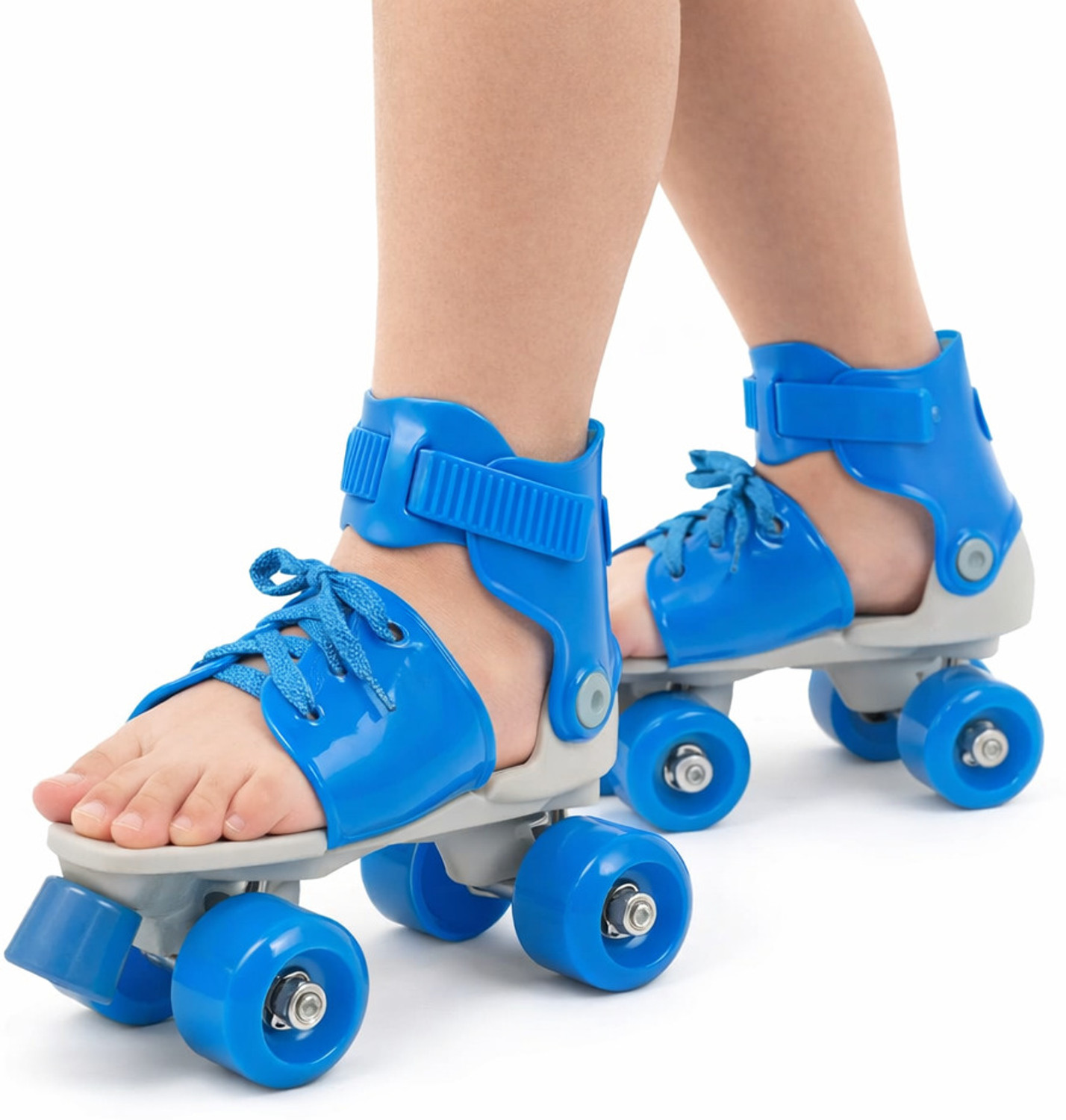 Image of N P CREATION Adjustable Quad Roller Skates for Boys and Girls,Suitable for Age 5 to 12 Years Quad Roller Kids, Adults Size - 8C UK (Adjustable, Beginner, Intermediate, Training, Recreational, Advanced, Black)