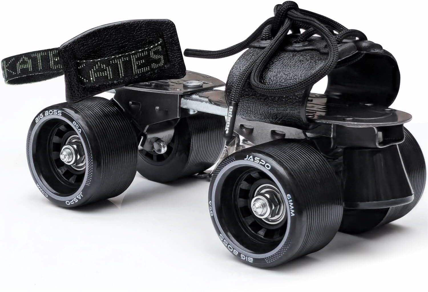 Image of N P CREATION Adjustable Quad Roller Skates for Boys and Girls,Suitable for Age 5 to 12 Years Quad Roller Kids, Adults Size - 8C UK (Adjustable, Beginner, Intermediate, Training, Recreational, Advanced, Black)