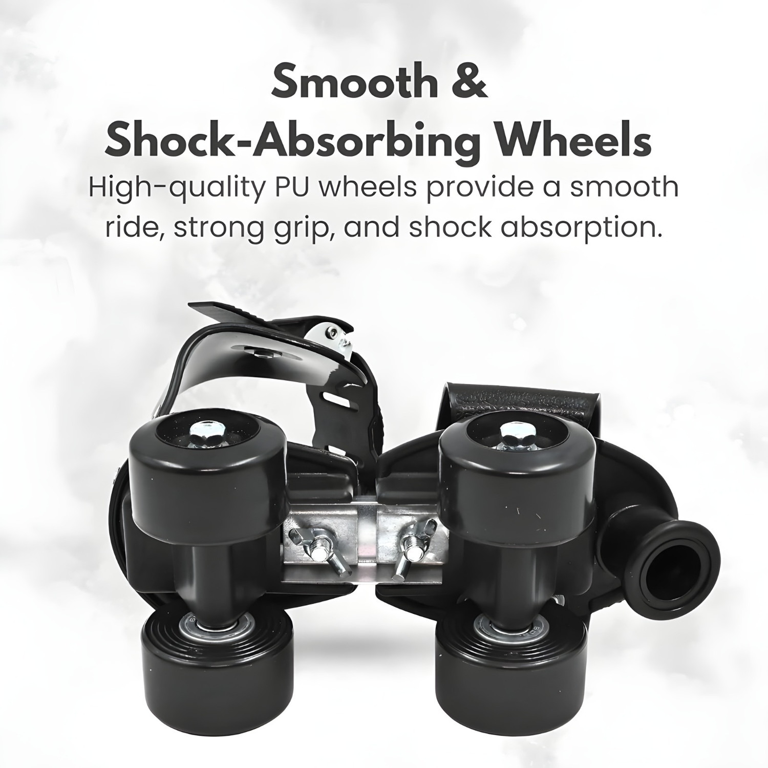Image of N P CREATION Adjustable Quad Roller Skates for Boys and Girls,Suitable for Age 5 to 12 Years Quad Roller Kids, Adults Size - 8C UK (Adjustable, Beginner, Intermediate, Training, Recreational, Advanced, Black)