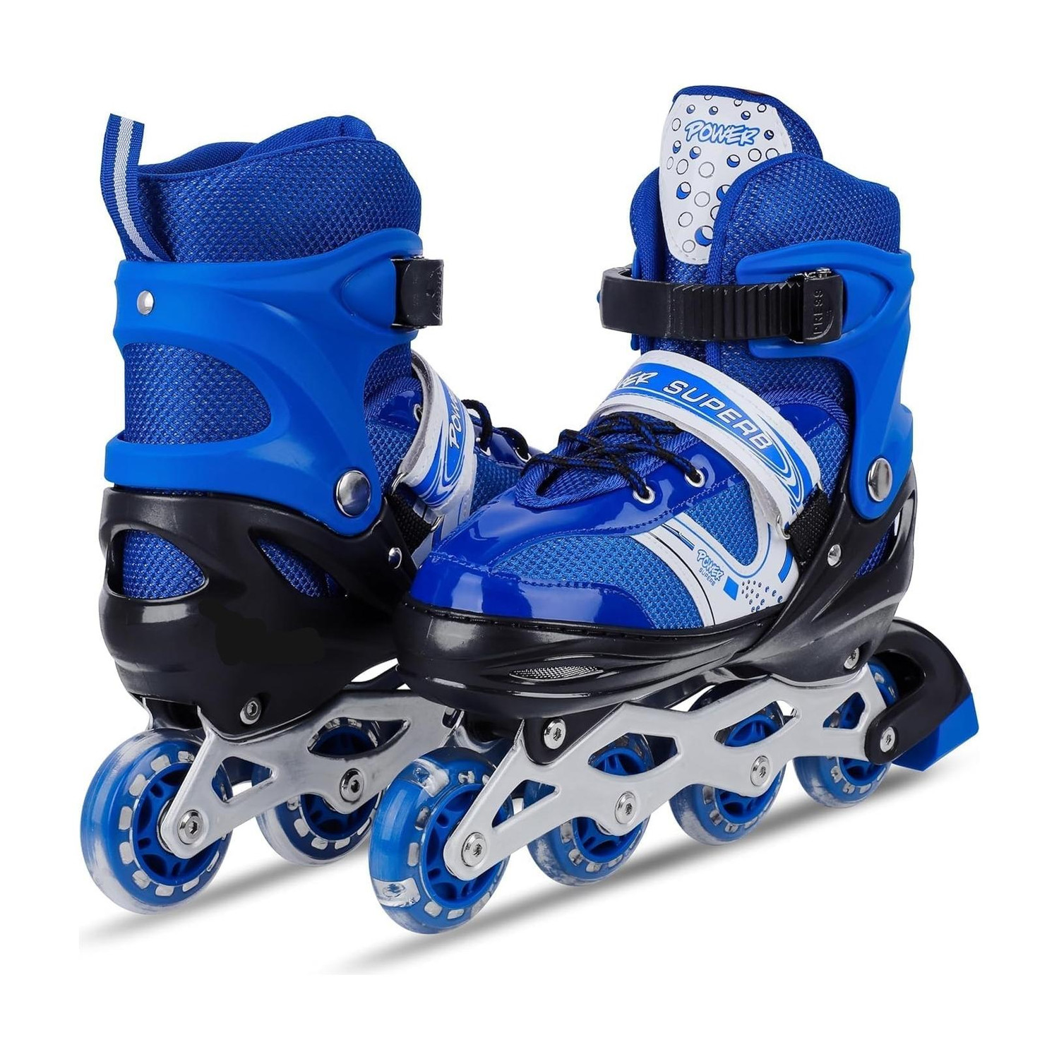 SPEEDYZONE Inline Skates Size 38-42, Blue - Image 6