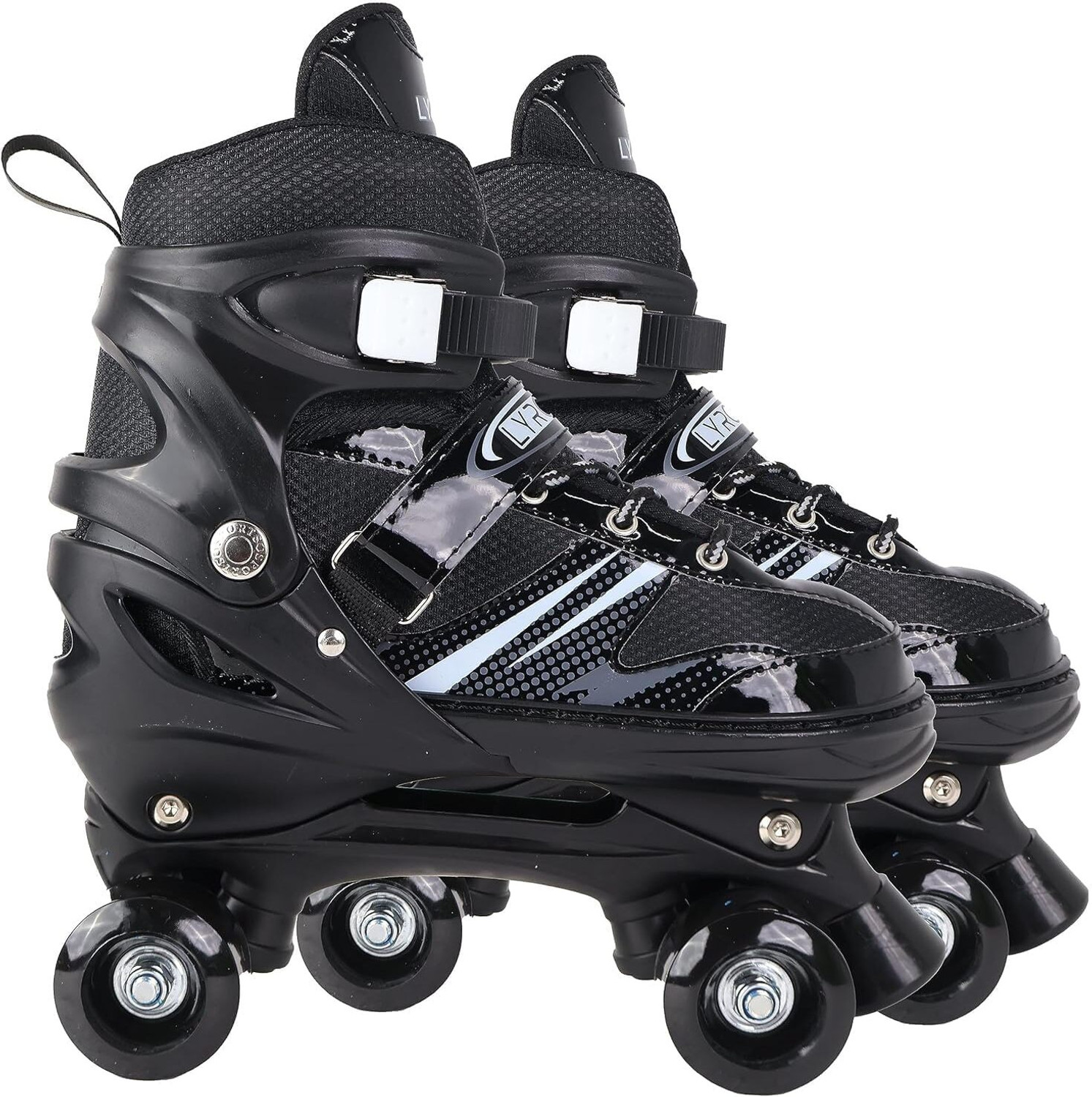 Image of EDENGLOW 3 Wheel Adjustable with 100 MM PU Wheel In-line Adults Size 6 UK - 9 UK (Adjustable, Beginner, Training, Advanced, Blue, Black)