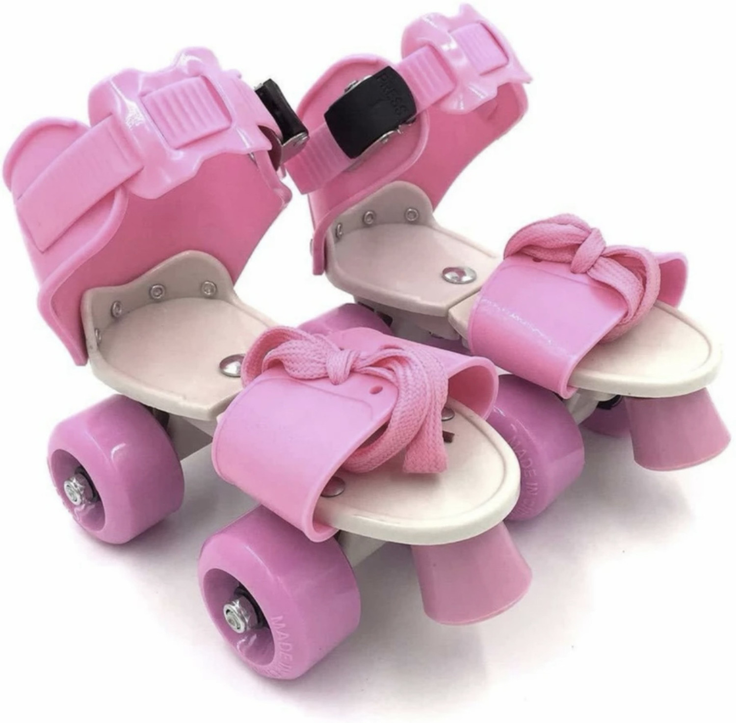 Image of N P CREATION Adjustable Quad Roller Skates for Boys and Girls,Suitable for Age 5 to 12 Years Quad Roller Kids, Adults Size - 8C UK (Adjustable, Beginner, Intermediate, Training, Recreational, Advanced, Black)